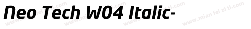 Neo Tech W04 Italic字体转换